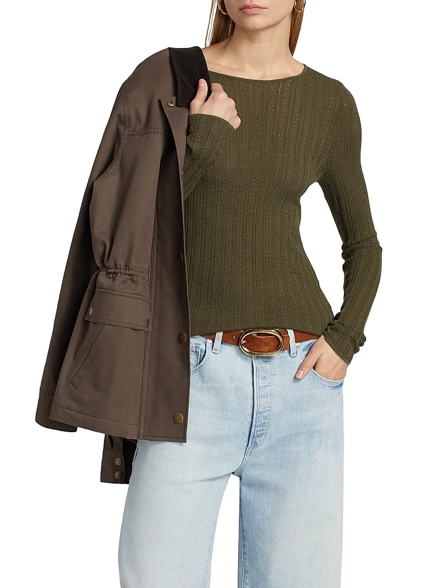 PAIGE Women's Alis Knit Round Neck Top | Thumbnail 3 PAIGE Women's Alis Knit Round Neck Top | Thumbnail 3