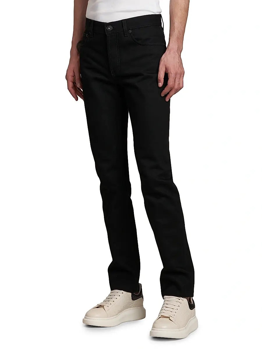 Alexander McQueen Men's Ozzy Five-Pocket Cotton Jeans | Thumbnail 4 Alexander McQueen Men's Ozzy Five-Pocket Cotton Jeans | Thumbnail 4