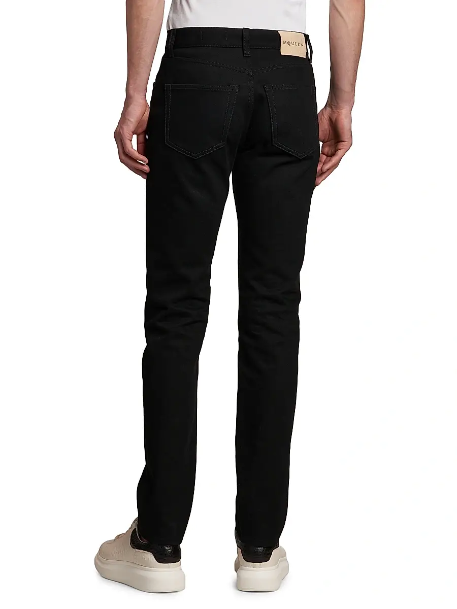 Alexander McQueen Men's Ozzy Five-Pocket Cotton Jeans | Thumbnail 5 Alexander McQueen Men's Ozzy Five-Pocket Cotton Jeans | Thumbnail 5