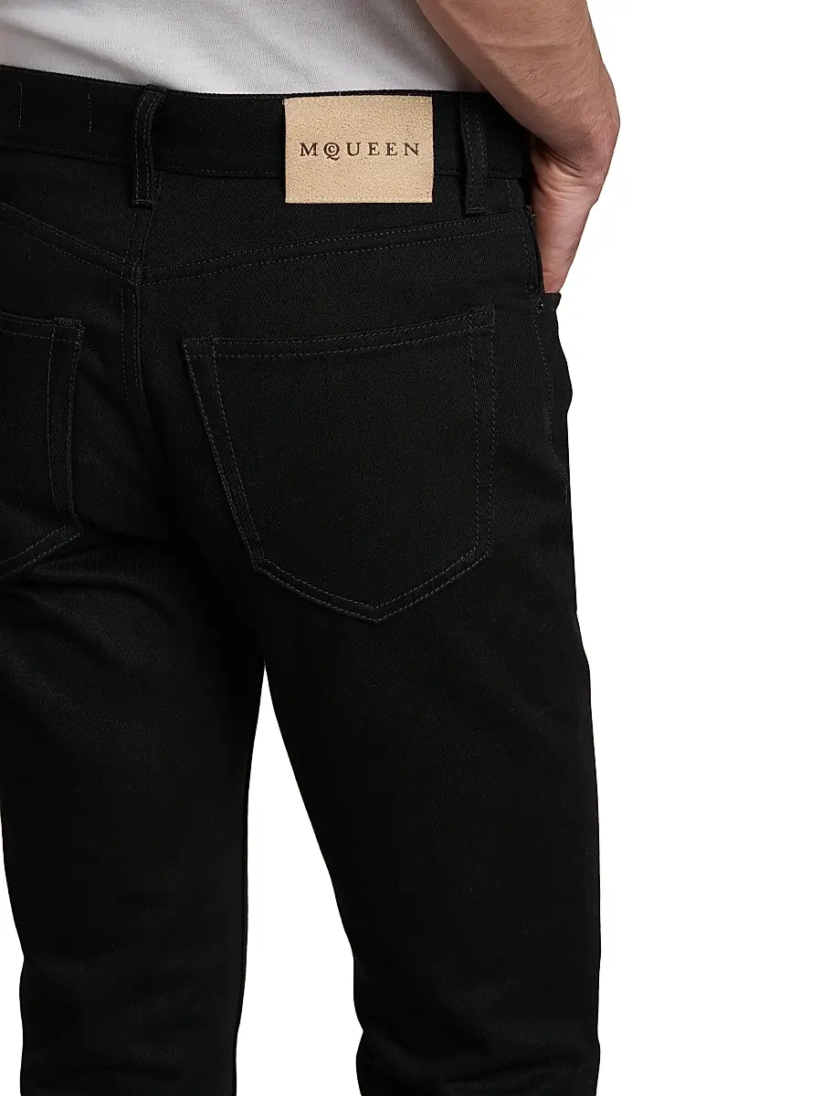Alexander McQueen Men's Ozzy Five-Pocket Cotton Jeans | Thumbnail 6 Alexander McQueen Men's Ozzy Five-Pocket Cotton Jeans | Thumbnail 6