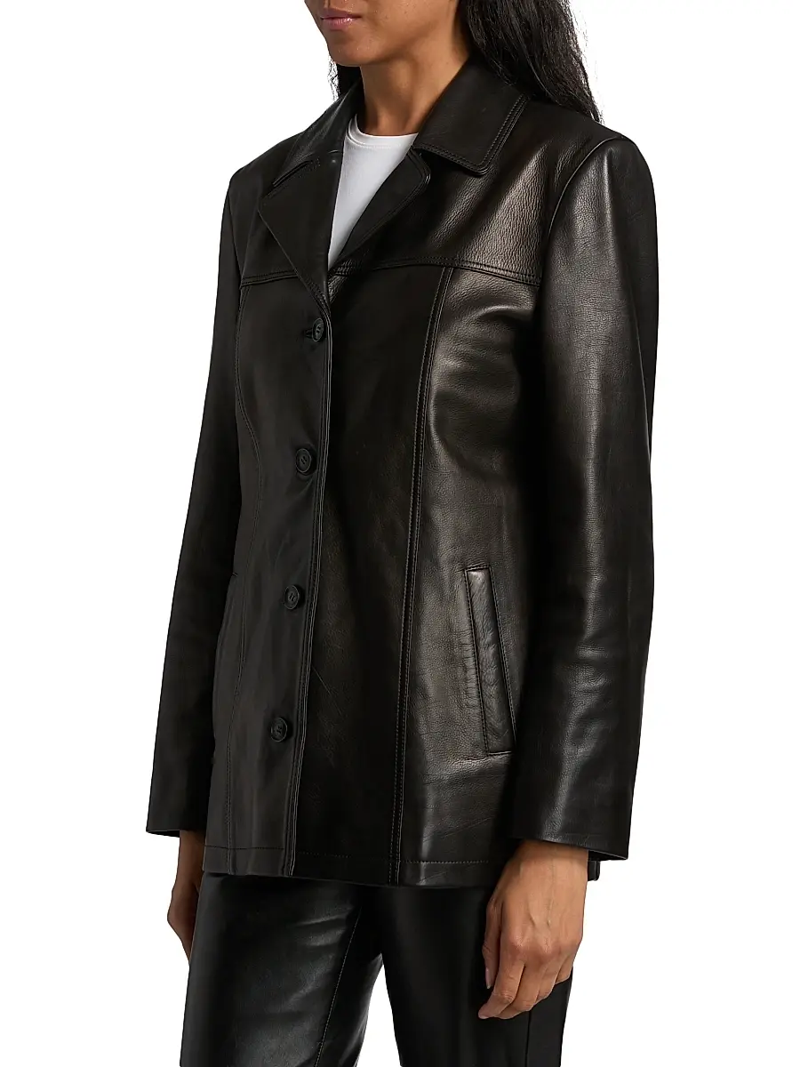 Nili Lotan Women's Brett Leather Jacket | Thumbnail 4 Nili Lotan Women's Brett Leather Jacket | Thumbnail 4