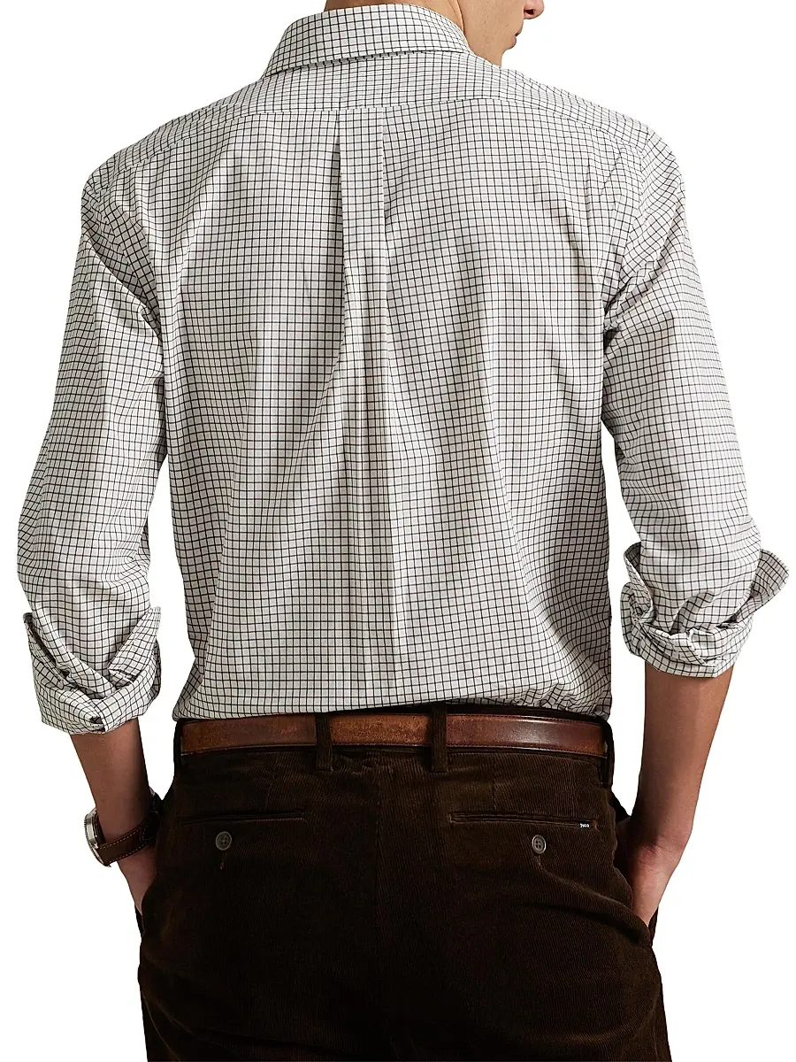 Polo Ralph Lauren Men's Checked Cotton Shirt | Thumbnail 4 Polo Ralph Lauren Men's Checked Cotton Shirt | Thumbnail 4
