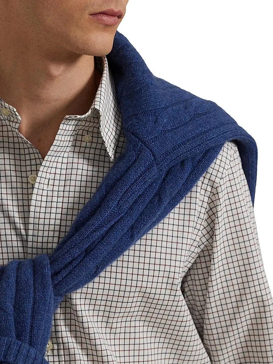 Polo Ralph Lauren Men's Checked Cotton Shirt | Thumbnail 5 Polo Ralph Lauren Men's Checked Cotton Shirt | Thumbnail 5