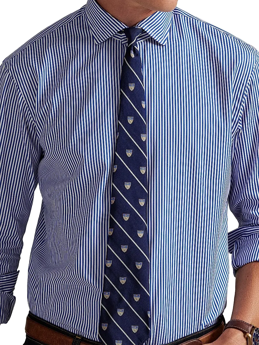 Polo Ralph Lauren Men's Striped Cotton Poplin Shirt | Thumbnail 5 Polo Ralph Lauren Men's Striped Cotton Poplin Shirt | Thumbnail 5