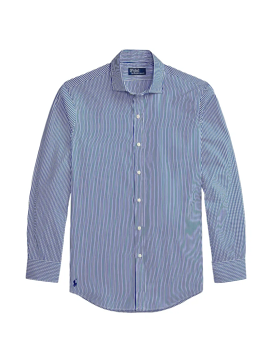 Men's Striped Cotton Poplin Shirt Men's Striped Cotton Poplin Shirt
