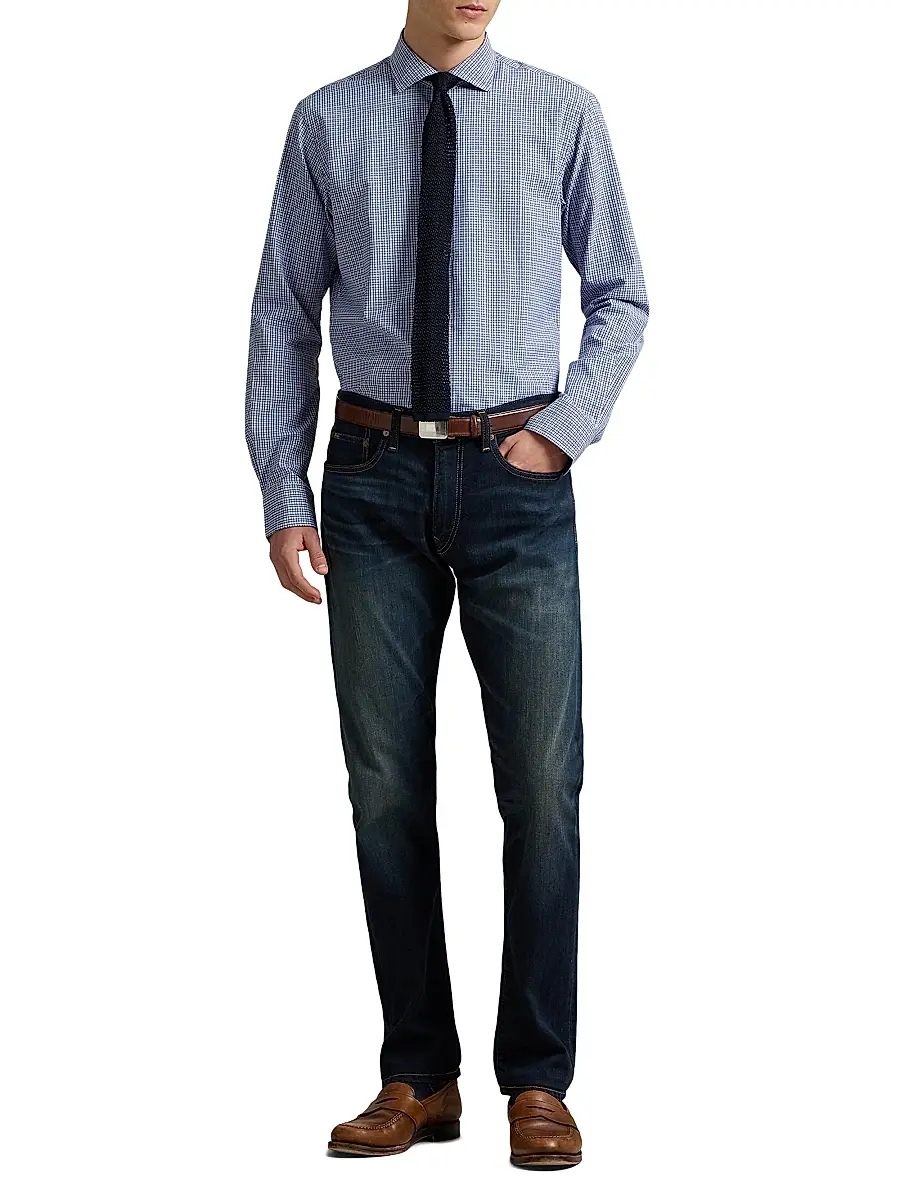 Polo Ralph Lauren Men's Micro-Checked Cotton Shirt | Thumbnail 2