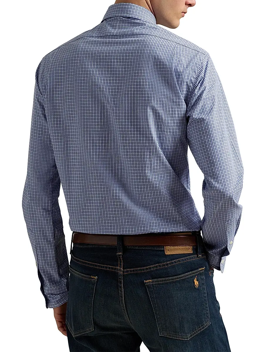 Polo Ralph Lauren Men's Micro-Checked Cotton Shirt | Thumbnail 4