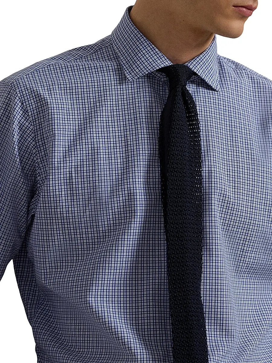 Polo Ralph Lauren Men's Micro-Checked Cotton Shirt | Thumbnail 5