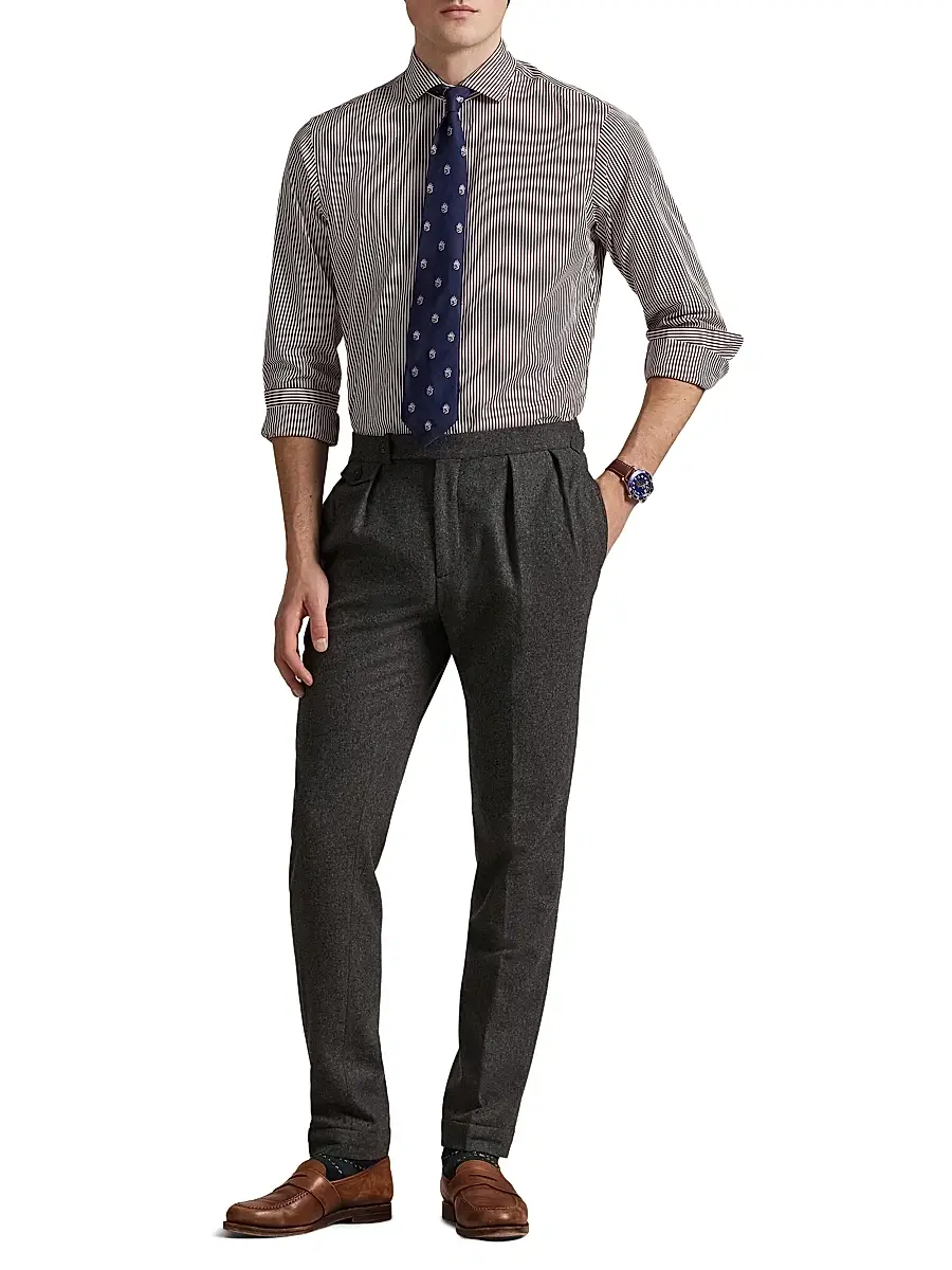 Polo Ralph Lauren Men's Striped Poplin Button-Front Shirt | Thumbnail 2 Polo Ralph Lauren Men's Striped Poplin Button-Front Shirt | Thumbnail 2
