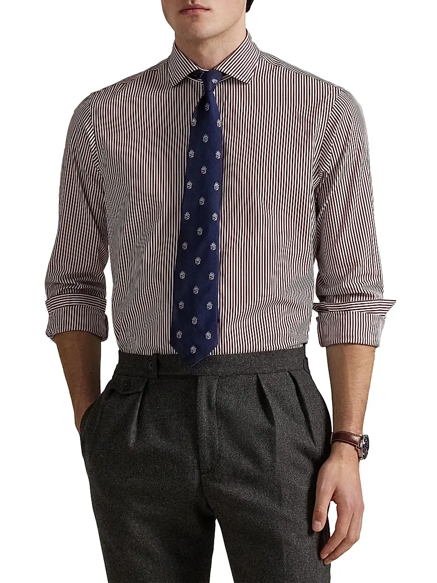 Polo Ralph Lauren Men's Striped Poplin Button-Front Shirt | Thumbnail 3 Polo Ralph Lauren Men's Striped Poplin Button-Front Shirt | Thumbnail 3