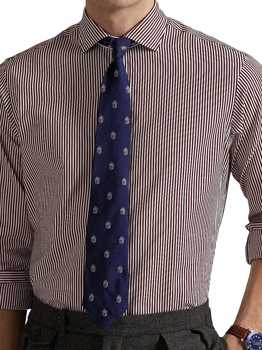 Polo Ralph Lauren Men's Striped Poplin Button-Front Shirt | Thumbnail 5 Polo Ralph Lauren Men's Striped Poplin Button-Front Shirt | Thumbnail 5