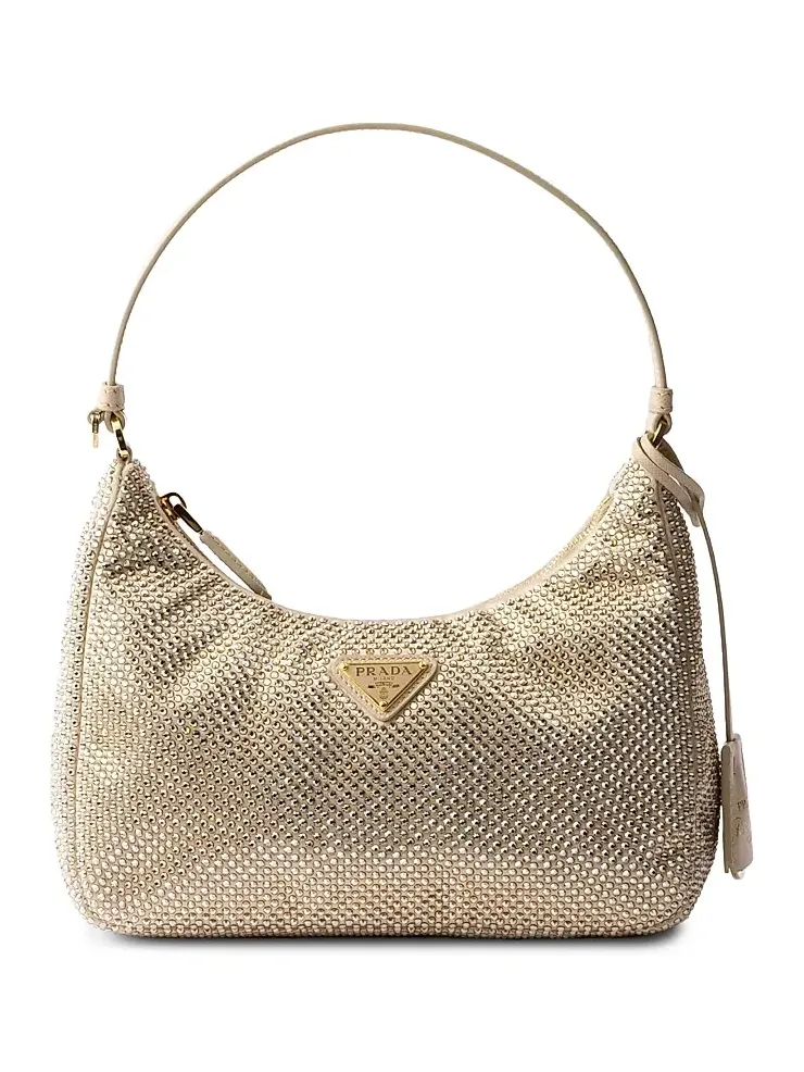 Prada Women's Re-Edition 2005 Crystal-Studded Satin Mini-Bag