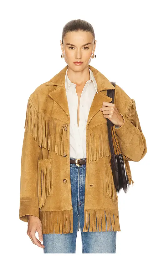 Polo Ralph Lauren Fringe Suede Western Jacket | Image 1 Polo Ralph Lauren Fringe Suede Western Jacket | Image 1