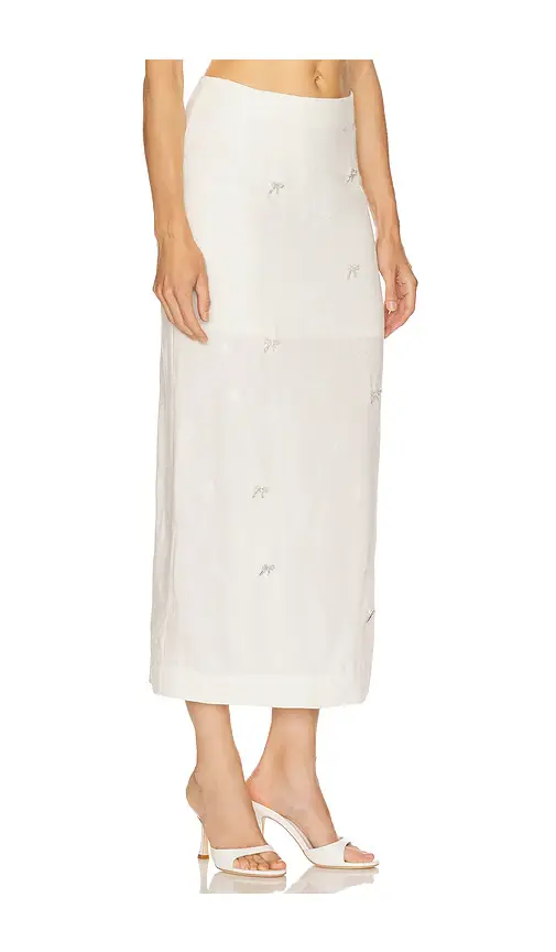 Milkwhite x REVOLVE Midi Skirt With Mini Strass Bows | Thumbnail 2 Milkwhite x REVOLVE Midi Skirt With Mini Strass Bows | Thumbnail 2