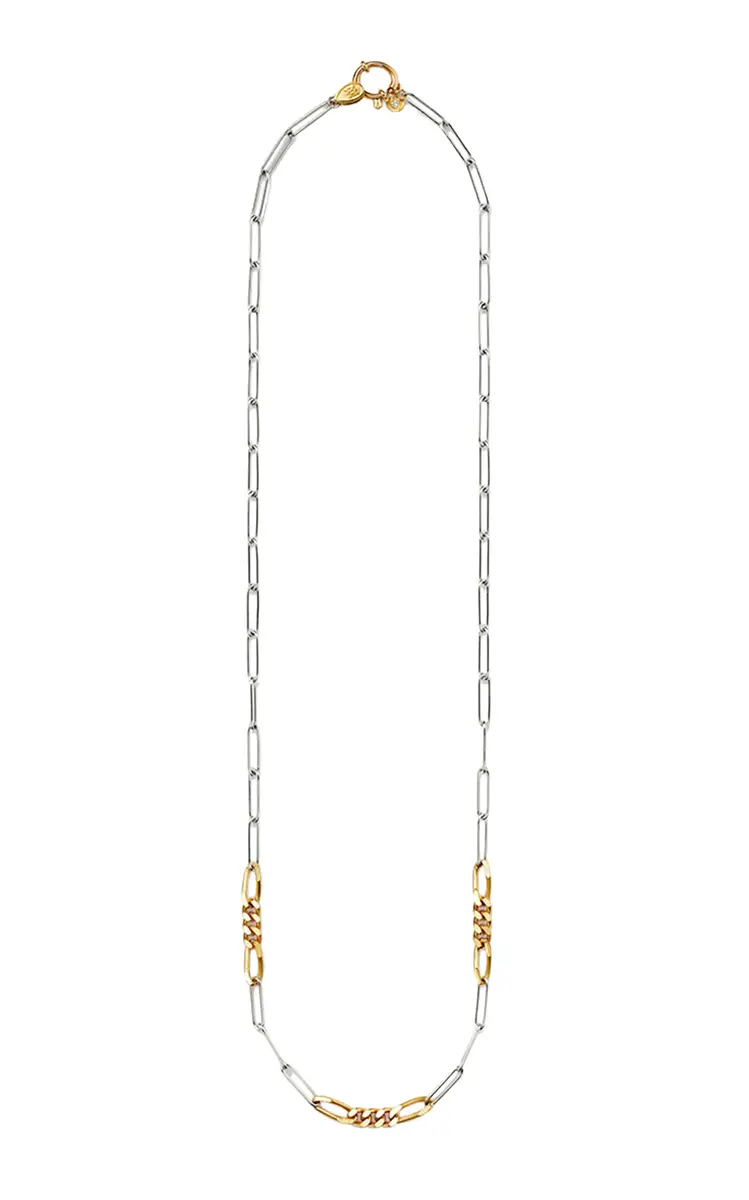 Milamore 18K Yellow and White Gold Classic Duo Chain VIIl - White - OS - Only At Moda Operandi | Image 1 Milamore 18K Yellow and White Gold Classic Duo Chain VIIl - White - OS - Only At Moda Operandi | Image 1