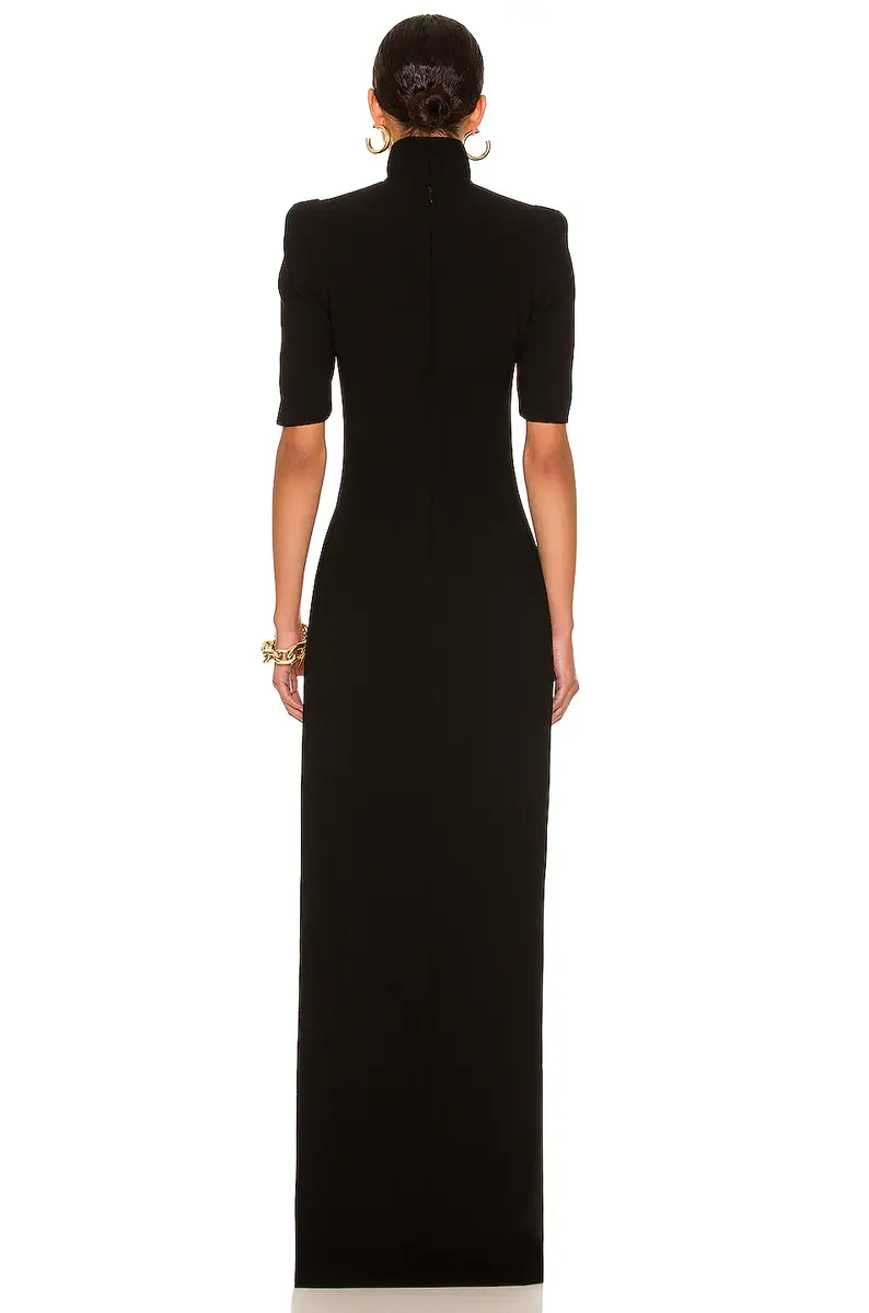 Mônot High Slit T-Neck Gown | Thumbnail 4