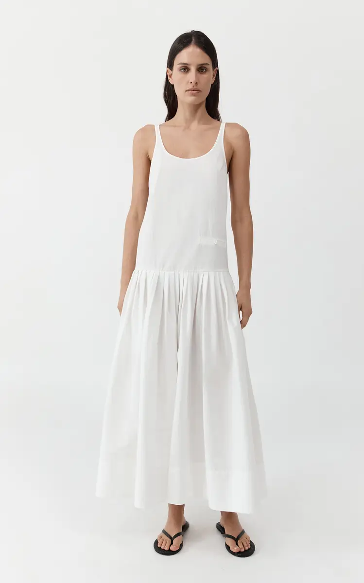 St. Agni Pleated Cotton-Blend Midi Dress | Thumbnail 14