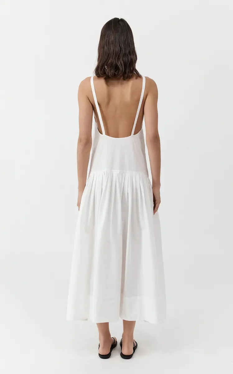 St. Agni Pleated Cotton-Blend Midi Dress | Thumbnail 25