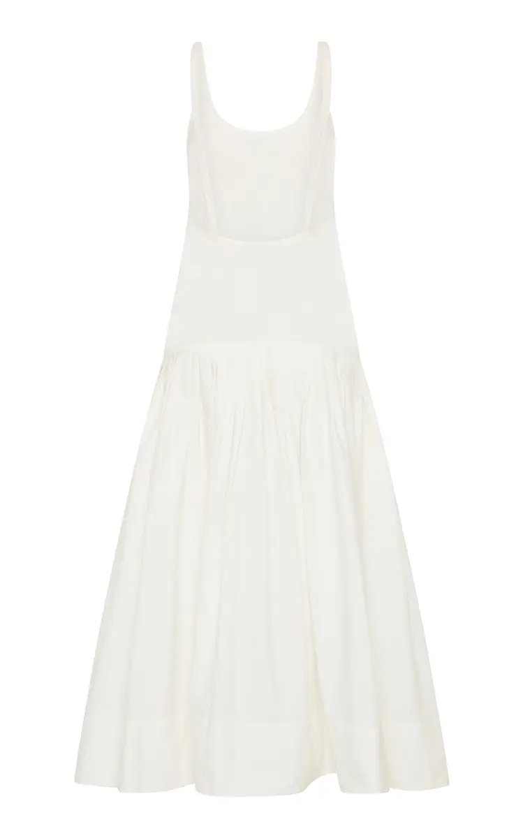 St. Agni Pleated Cotton-Blend Midi Dress | Thumbnail 27