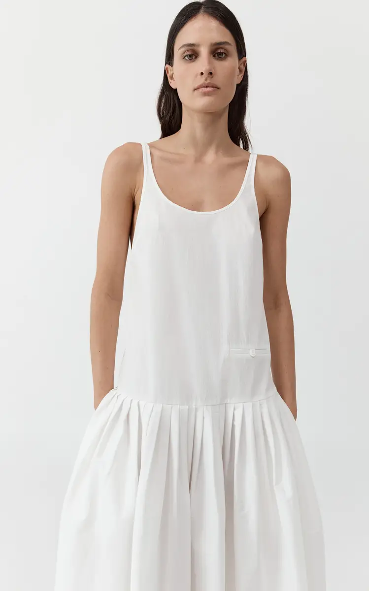 St. Agni Pleated Cotton-Blend Midi Dress | Thumbnail 4
