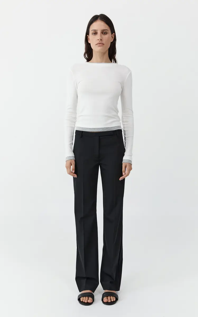 St. Agni 90s Low-Rise Wool Straight-Leg Pants | Thumbnail 12