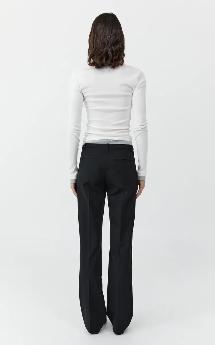 St. Agni 90s Low-Rise Wool Straight-Leg Pants | Thumbnail 4