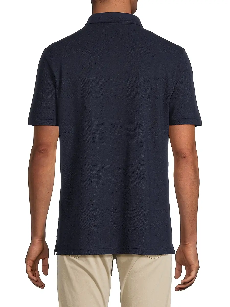 Ralph Lauren Purple Label Men's Cotton-Cashmere Piqué Polo Shirt | Thumbnail 5 Ralph Lauren Purple Label Men's Cotton-Cashmere Piqué Polo Shirt | Thumbnail 5