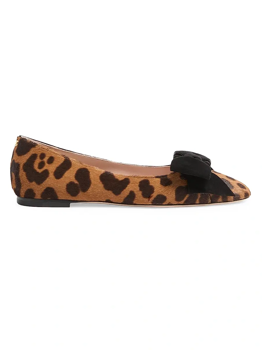 Valentino Garavani Women's Bowow Ballerinas in Pony-Effect Calfskin - Animal Print | Image 1 Valentino Garavani Women's Bowow Ballerinas in Pony-Effect Calfskin - Animal Print | Image 1