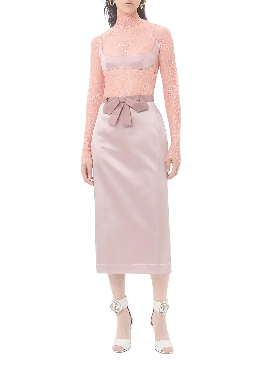 Valentino Women's Satin Skirt | Thumbnail 6 Valentino Women's Satin Skirt | Thumbnail 6