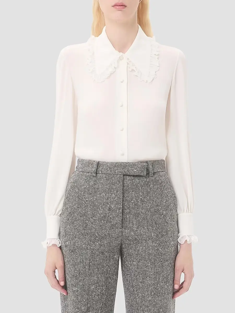 Valentino Garavani Women's Crepe De Chine Shirt | Thumbnail 2 Valentino Garavani Women's Crepe De Chine Shirt | Thumbnail 2