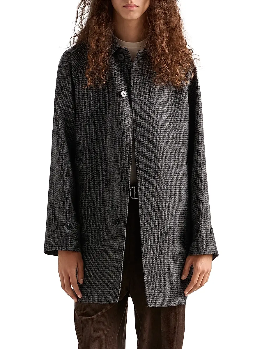 Prada Men's Wool Coat - Black | Thumbnail 2