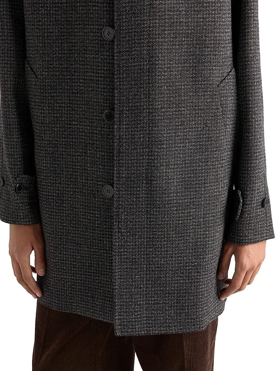 Prada Men's Wool Coat - Black | Thumbnail 6