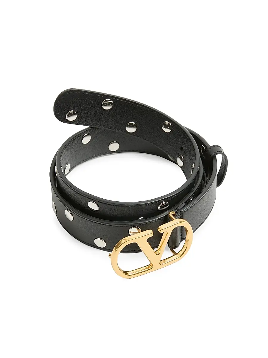 Valentino Women's Vlogo Signature Belt in Shiny Calfskin 30 MM | Thumbnail 3 Valentino Women's Vlogo Signature Belt in Shiny Calfskin 30 MM | Thumbnail 3