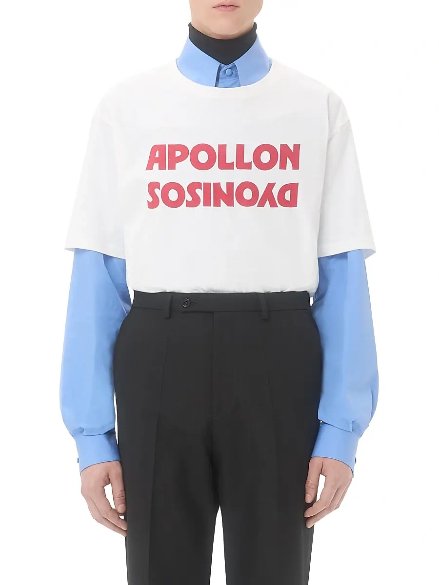 Valentino Men's Cotton T-Shirt with Apollon Dyonisos Print | Thumbnail 2