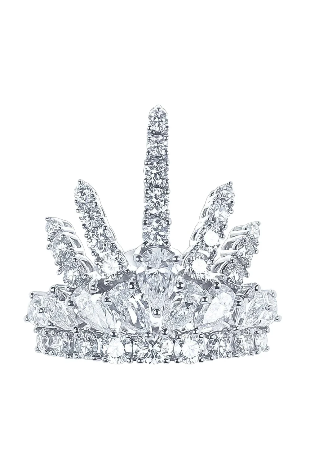 YEPREM Diamond Crown Ring