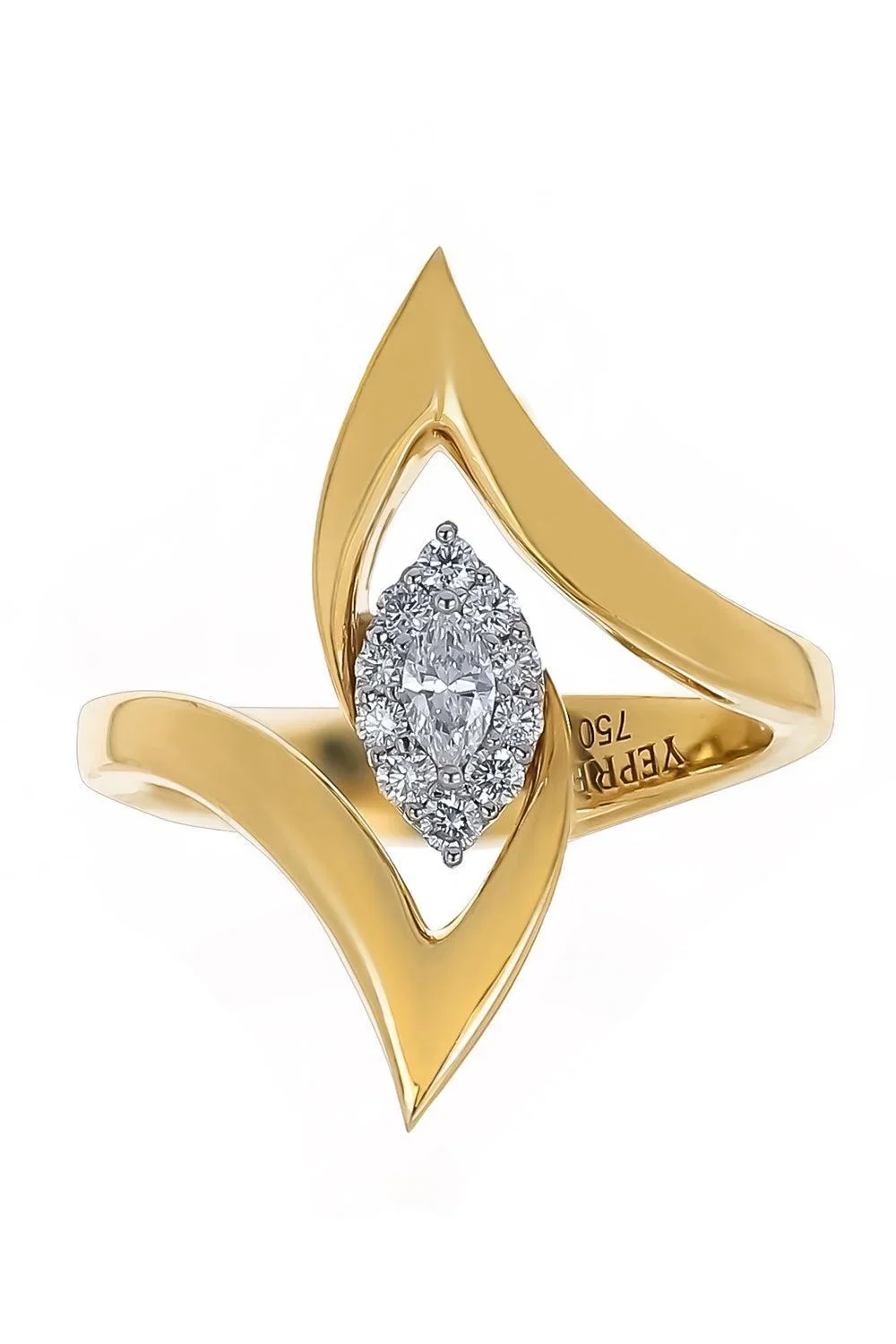 YEPREM Diamond Marquise Pointed Ring