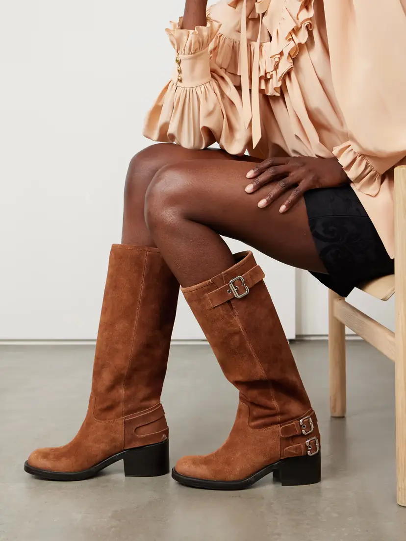 Chloé Buckled Suede Boots | Thumbnail 2