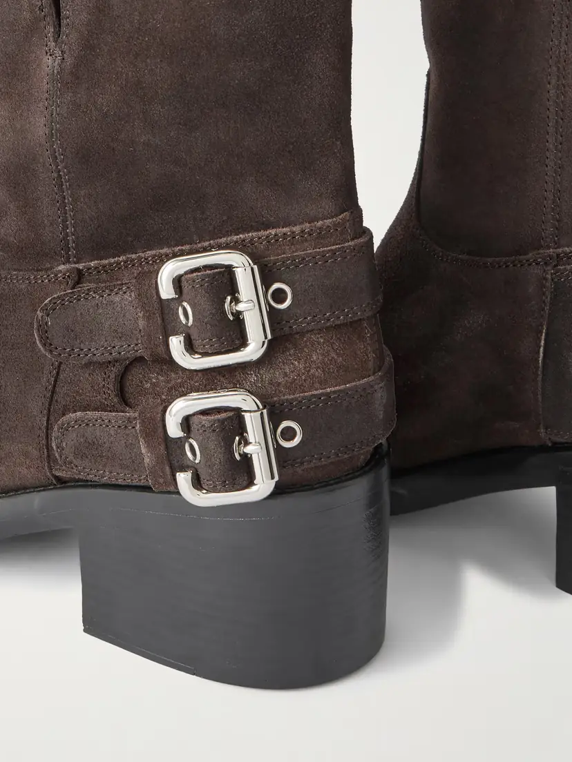 Chloé Dakota Buckled Suede Ankle Boots | Thumbnail 4 Chloé Dakota Buckled Suede Ankle Boots | Thumbnail 4