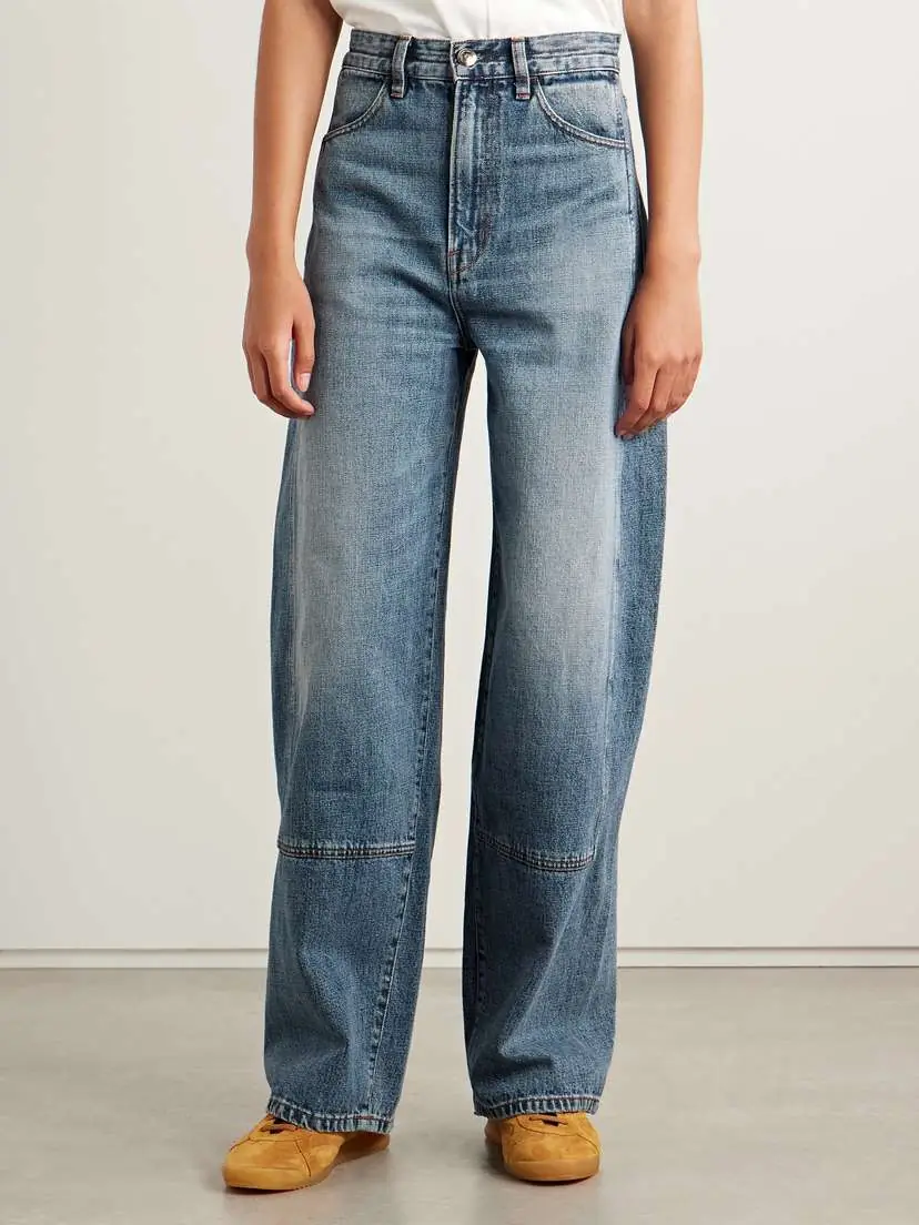RÙADH The Rhone Paneled High-rise Barrel-leg Jeans | Thumbnail 3 RÙADH The Rhone Paneled High-rise Barrel-leg Jeans | Thumbnail 3