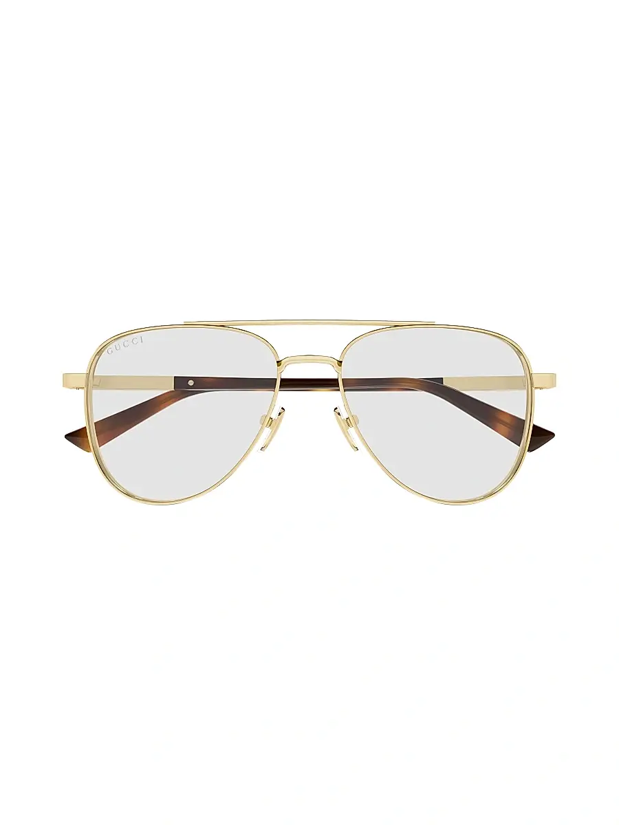 Gucci Men's Subtle Web 56MM Aviator Sunglasses | Thumbnail 3 Gucci Men's Subtle Web 56MM Aviator Sunglasses | Thumbnail 3