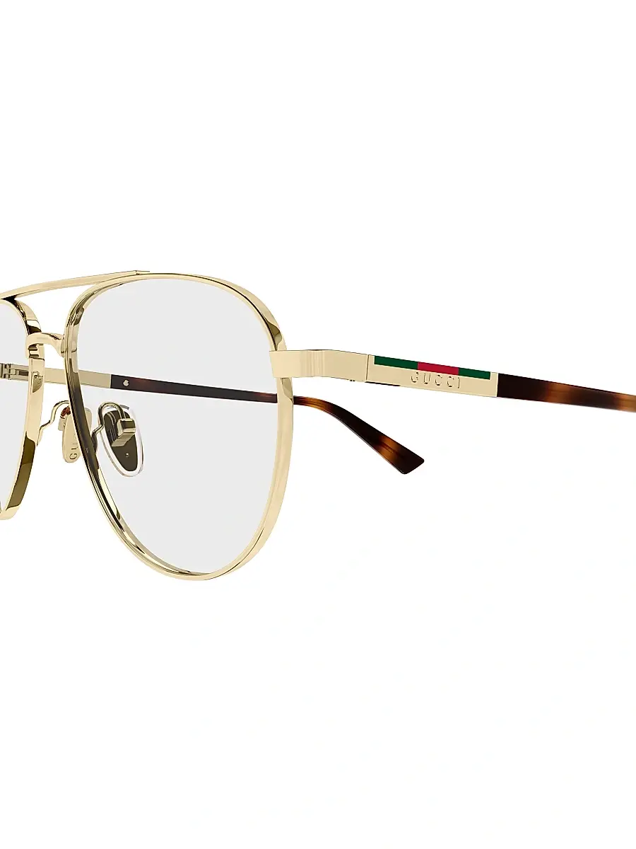 Gucci Men's Subtle Web 56MM Aviator Sunglasses | Thumbnail 4 Gucci Men's Subtle Web 56MM Aviator Sunglasses | Thumbnail 4