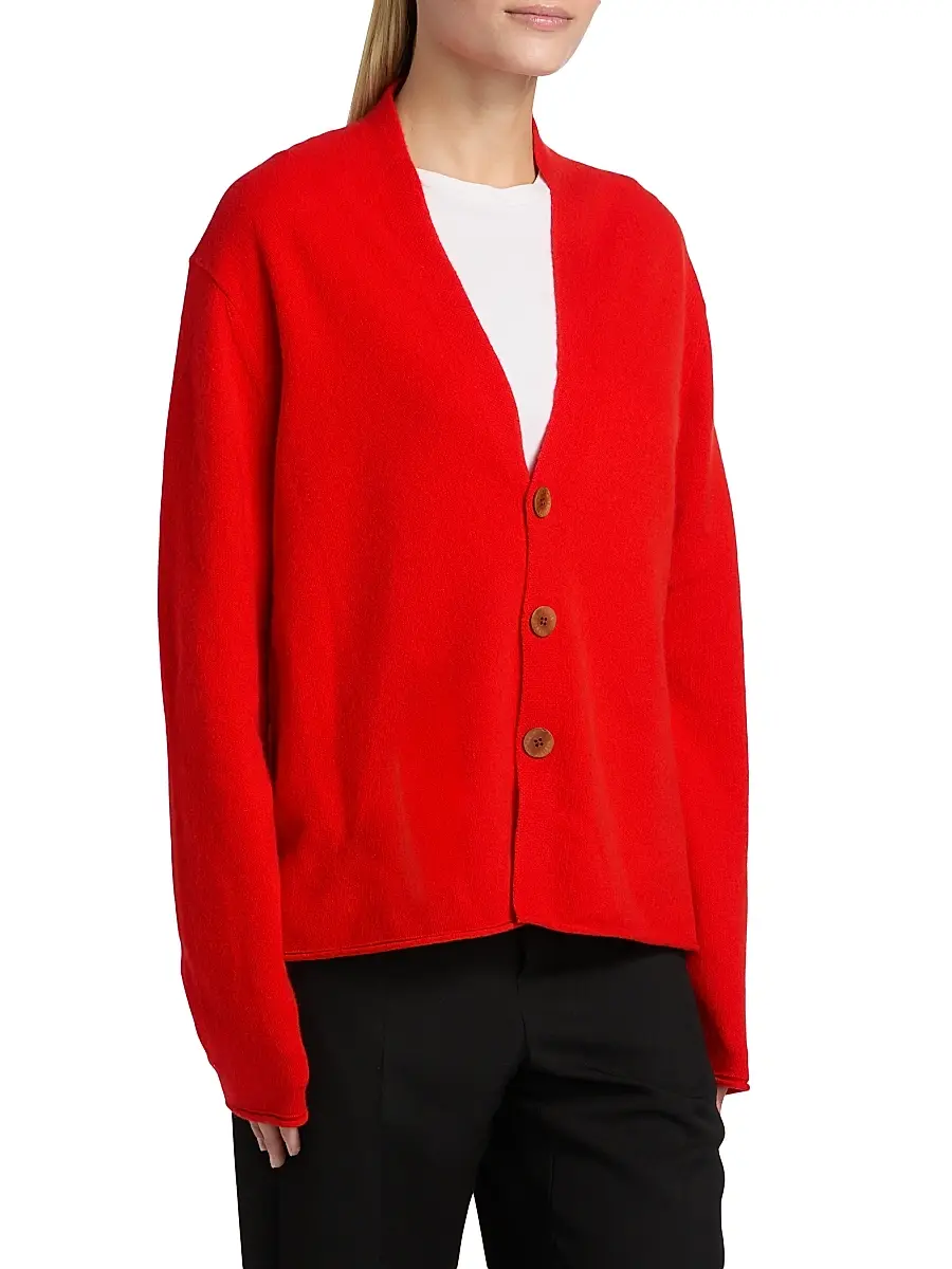Guest in Residence Women's Everywear Cashmere Cardigan - Chili | Thumbnail 4 Guest in Residence Women's Everywear Cashmere Cardigan - Chili | Thumbnail 4