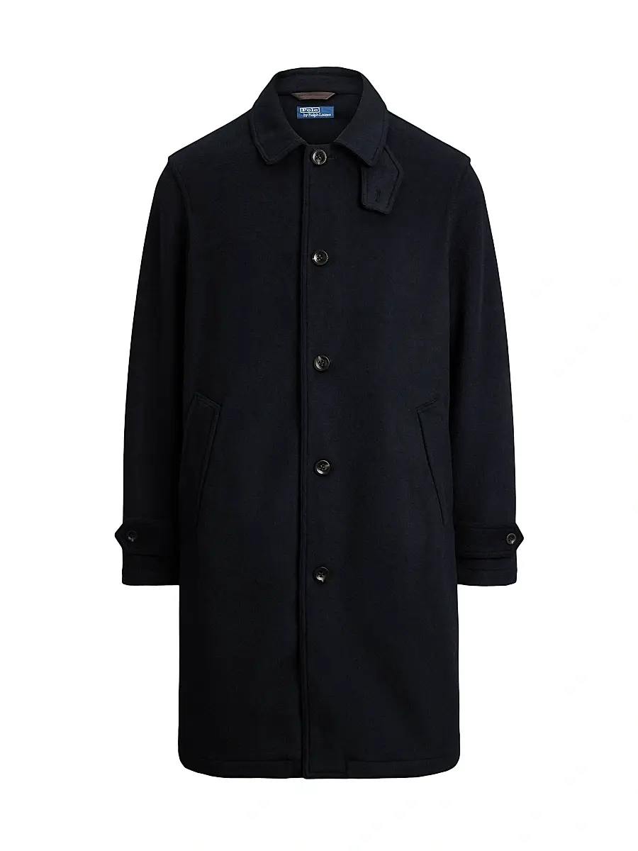 Polo Ralph Lauren Men's Double-Face Wool-Blend Overcoat | Image 1 Polo Ralph Lauren Men's Double-Face Wool-Blend Overcoat | Image 1