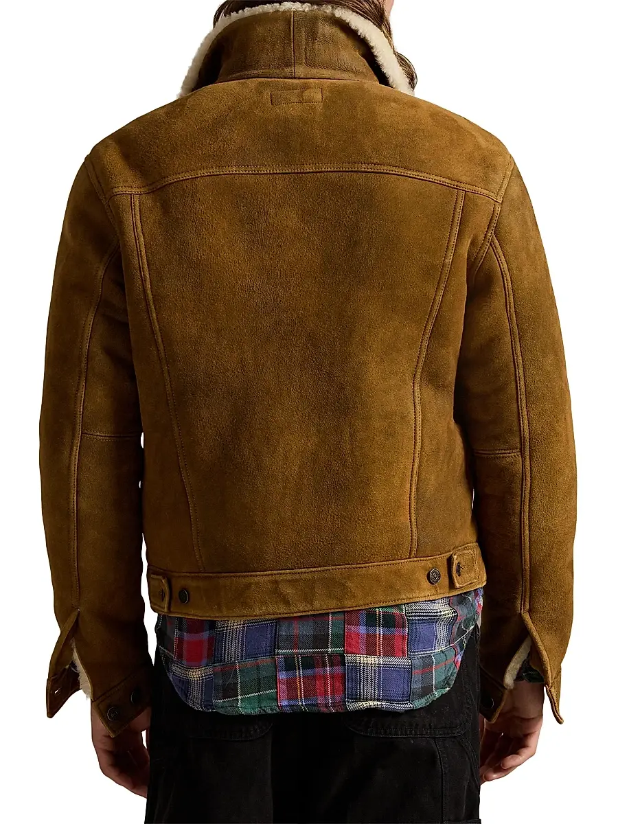 Polo Ralph Lauren Men's Merino Shearling Button-Down Jacket | Thumbnail 4 Polo Ralph Lauren Men's Merino Shearling Button-Down Jacket | Thumbnail 4