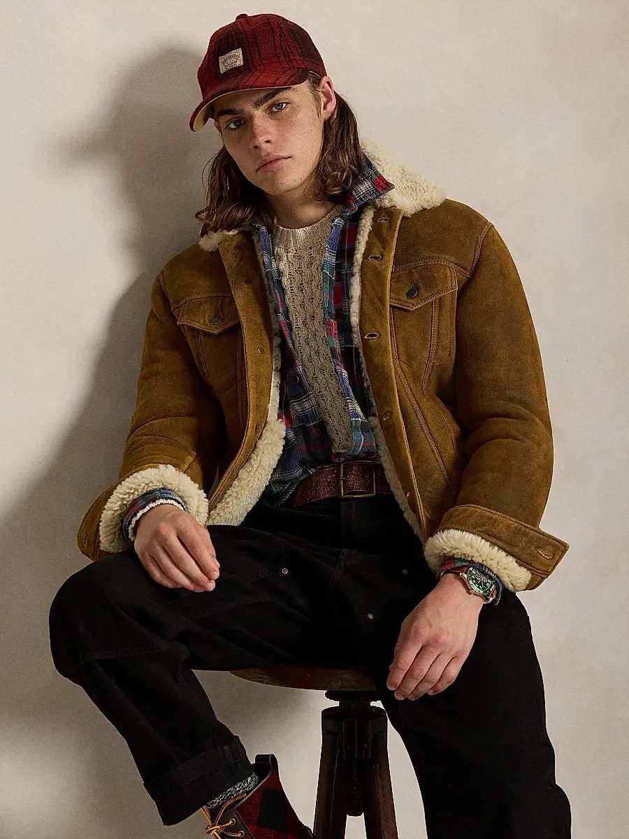 Polo Ralph Lauren Men's Merino Shearling Button-Down Jacket | Thumbnail 5 Polo Ralph Lauren Men's Merino Shearling Button-Down Jacket | Thumbnail 5