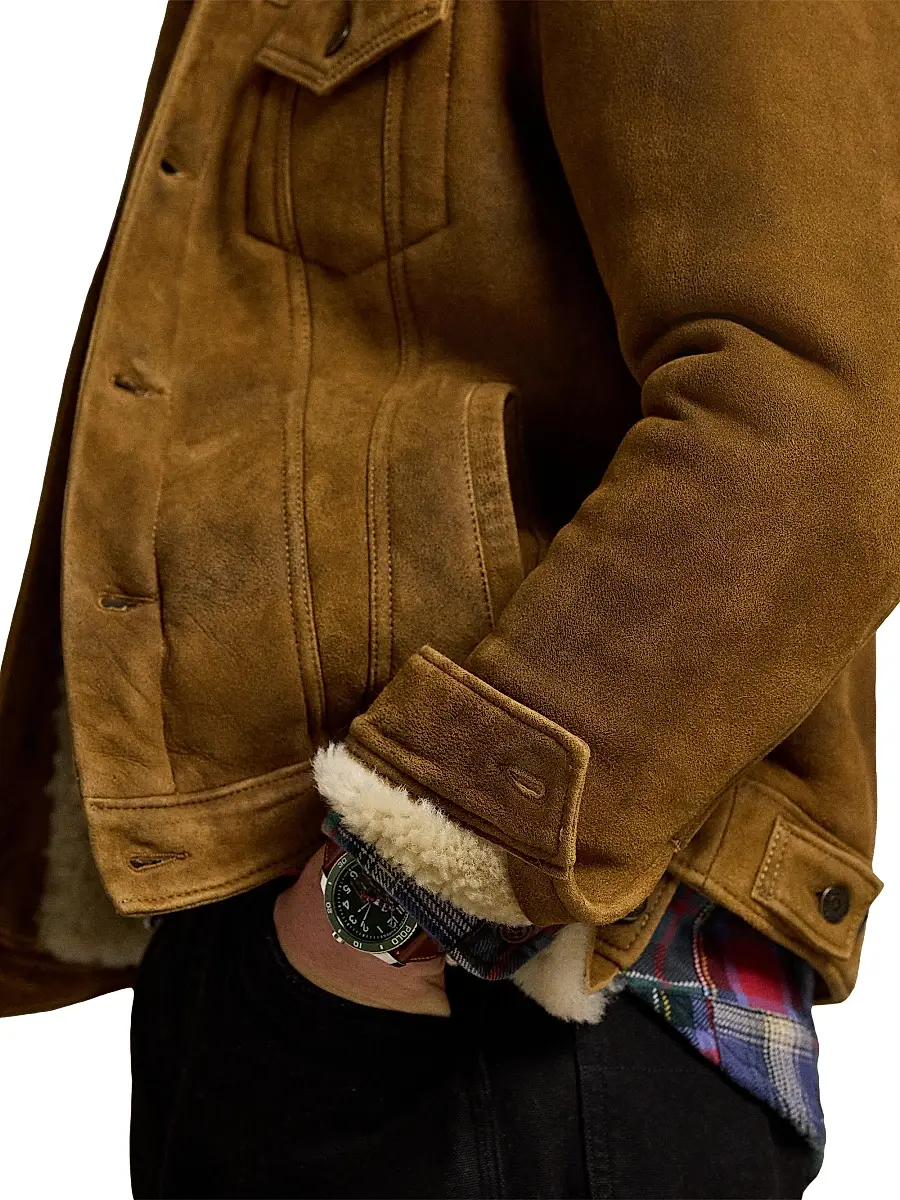 Polo Ralph Lauren Men's Merino Shearling Button-Down Jacket | Thumbnail 7 Polo Ralph Lauren Men's Merino Shearling Button-Down Jacket | Thumbnail 7