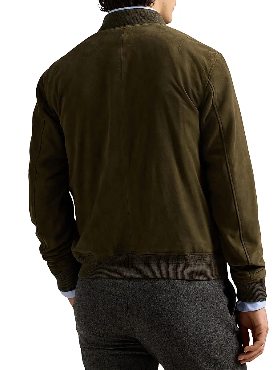Polo Ralph Lauren Men's Suede Zip-Front Bomber Jacket | Thumbnail 4