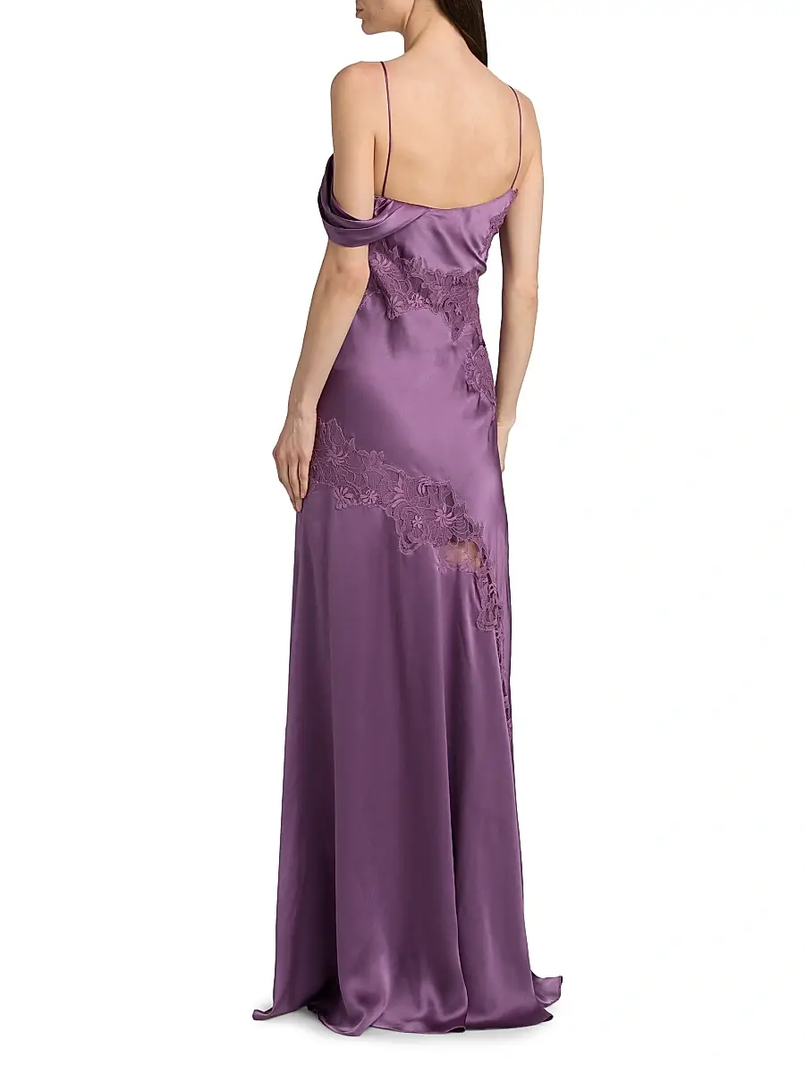 Amur Women's Reese Cascade Lace Gown | Thumbnail 5 Amur Women's Reese Cascade Lace Gown | Thumbnail 5