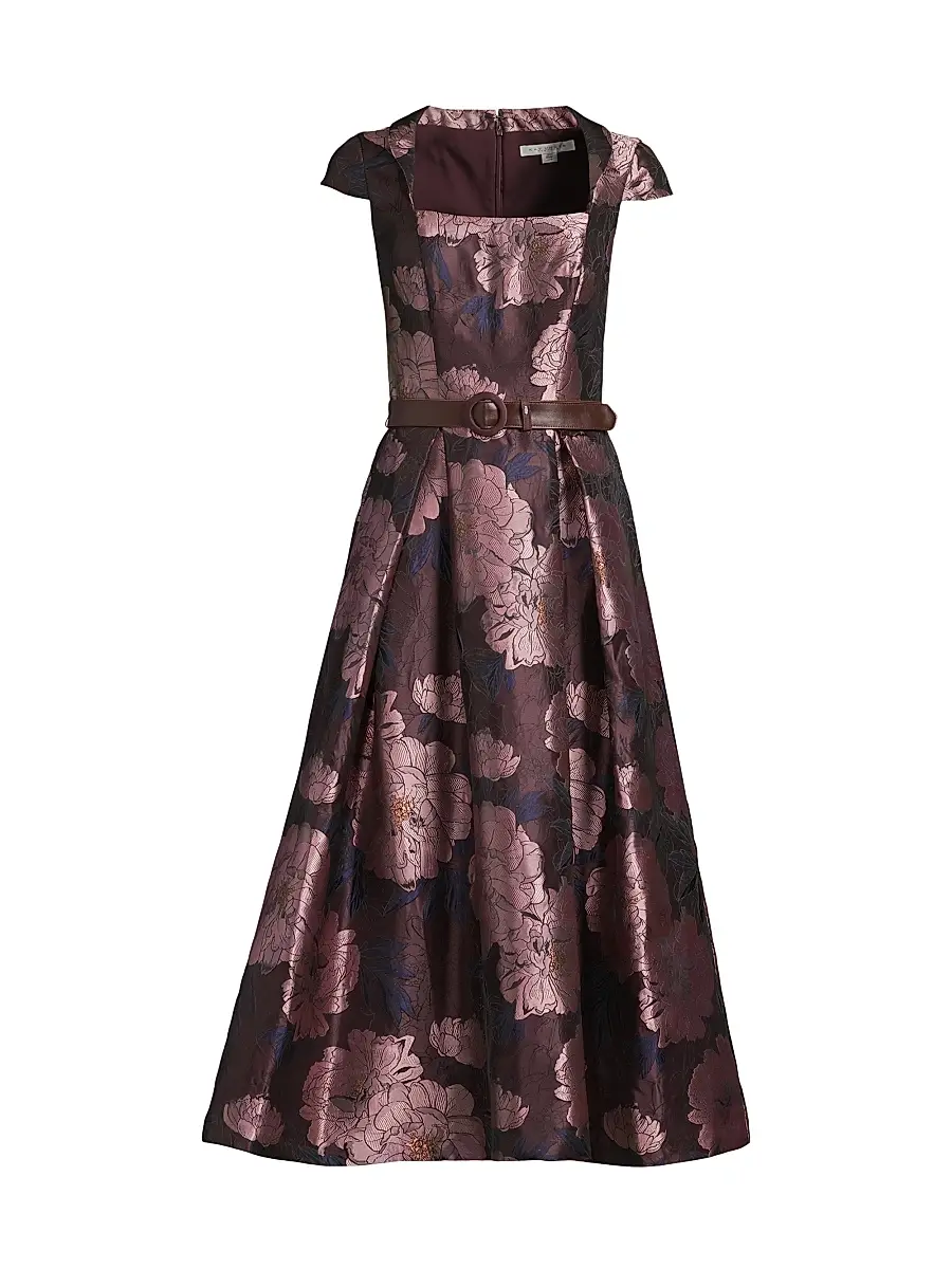 Kay Unger Women's Kinsley Tea-Length Dress - Primrose Multi | Image 1 Kay Unger Women's Kinsley Tea-Length Dress - Primrose Multi | Image 1