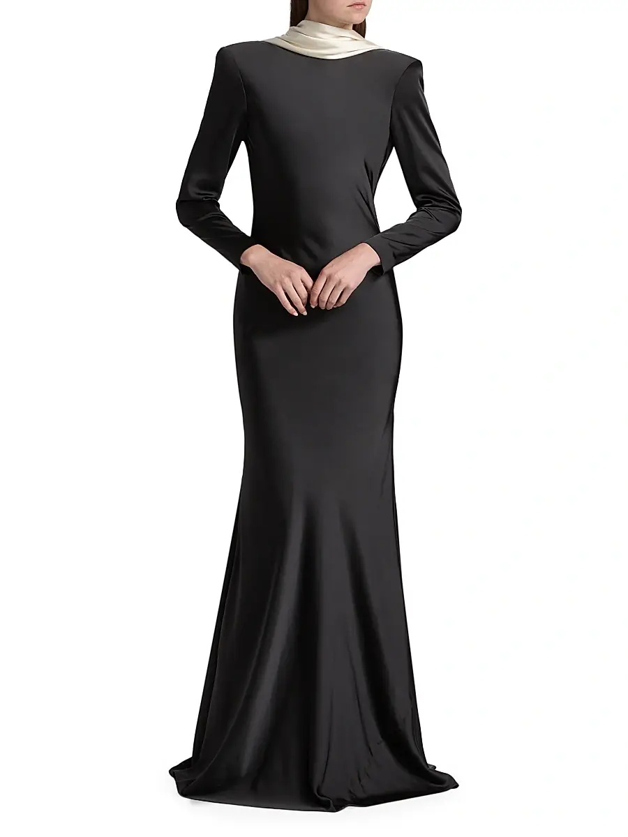 Et Ochs Women's Allegra Charmeuse Trumpet Gown | Thumbnail 2 Et Ochs Women's Allegra Charmeuse Trumpet Gown | Thumbnail 2